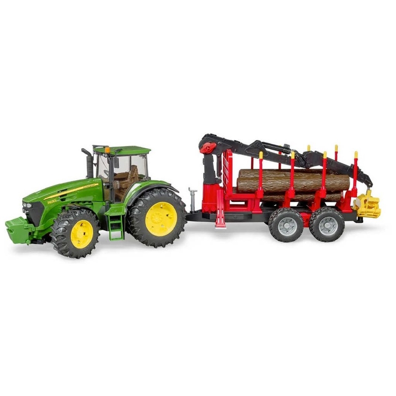 Traktor John Deere 7930 + prepravník na drevo BRUDER Traktor John Deere 7930 + prepravník na drevo BRUDER