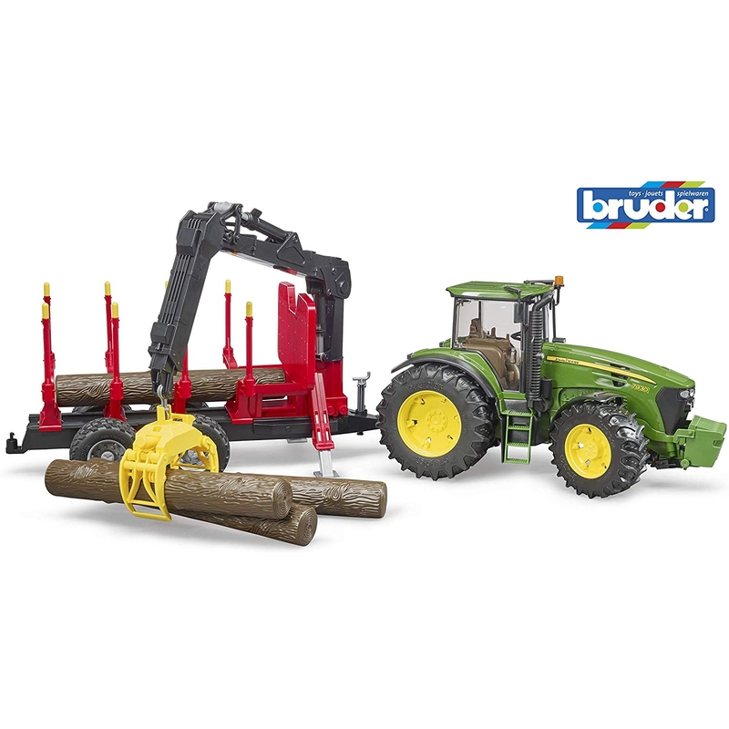 Traktor John Deere 7930 + prepravník na drevo BRUDER 1 Traktor John Deere 7930 + prepravník na drevo BRUDER 1