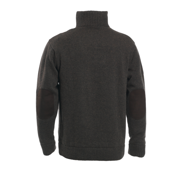 Kendal Knit with zip-neck Dark Elm 1