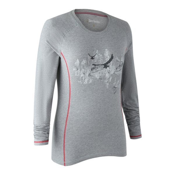 Lady Hazel T-shirt with long sleeves Greyhound melange