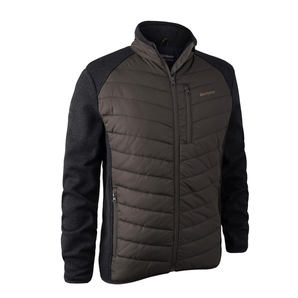 Moor Padded Jacket with knit Brown Leaf