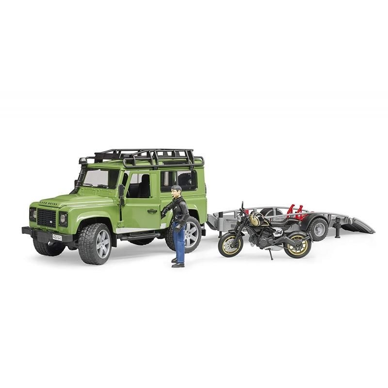 Land Rover s prívesom, Ducati, figúrka BRUDER 4 Land Rover s prívesom, Ducati, figúrka BRUDER 4
