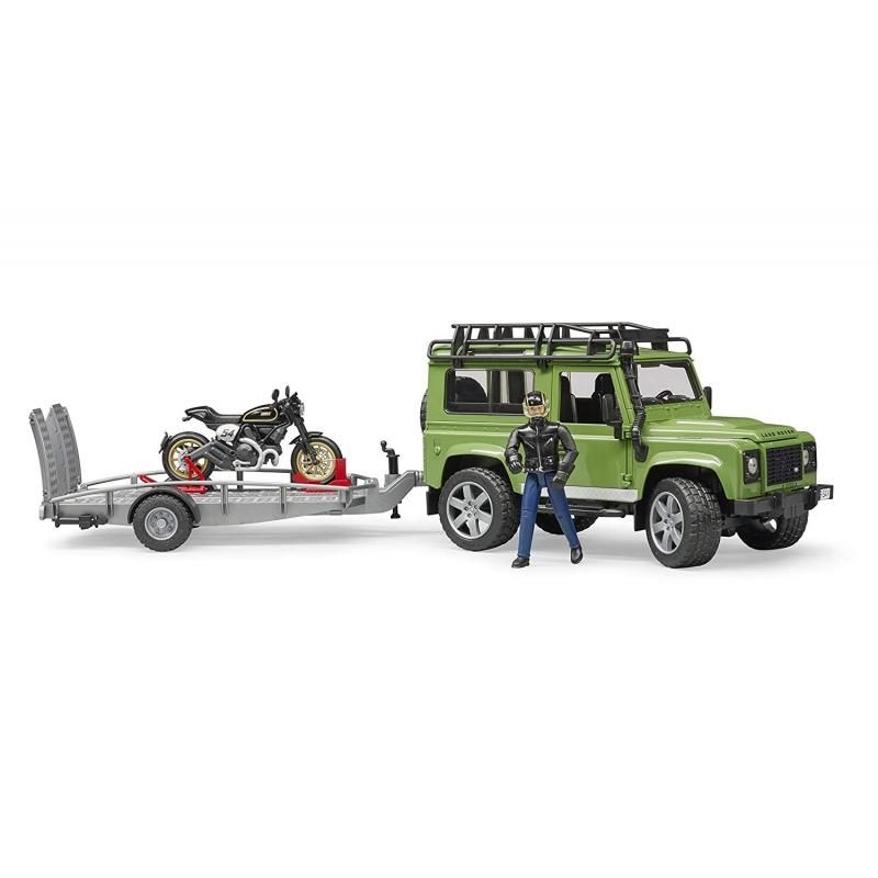 Land Rover s prívesom, Ducati, figúrka BRUDER 1 Land Rover s prívesom, Ducati, figúrka BRUDER 1