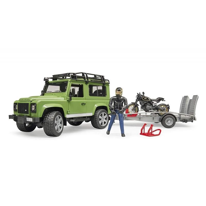 Land Rover s prívesom, Ducati, figúrka BRUDER 2 Land Rover s prívesom, Ducati, figúrka BRUDER 2