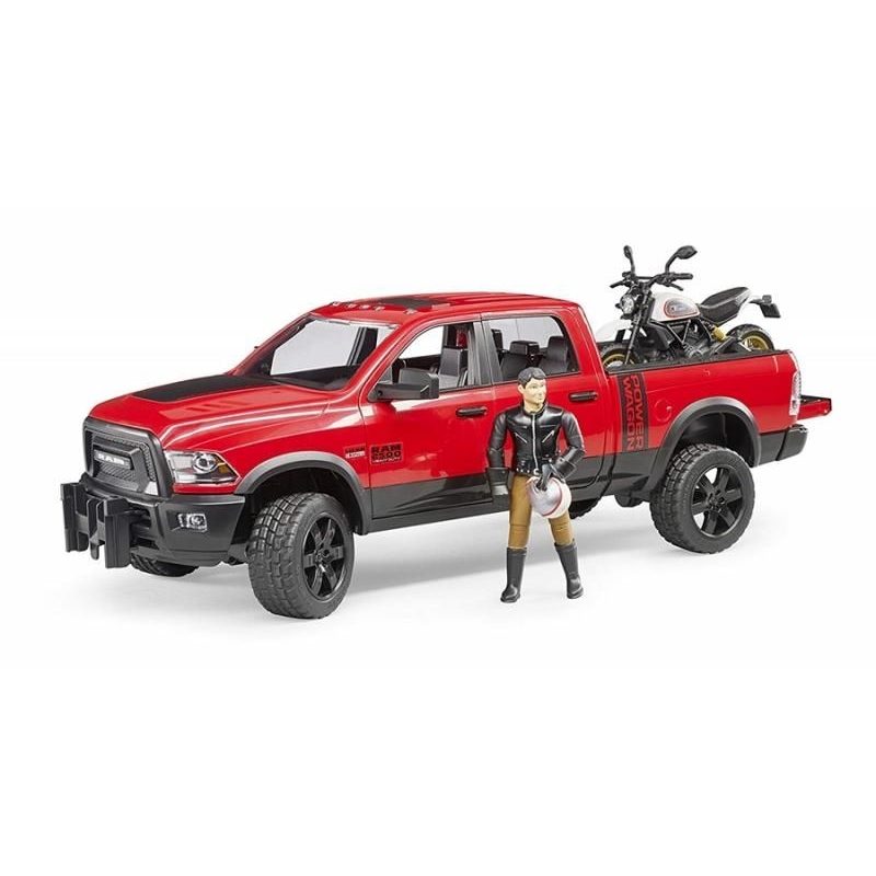 Terénne auto RAM 2500 Power Wagon s Ducati Scrambler BRUDER Terénne auto RAM 2500 Power Wagon s Ducati Scrambler BRUDER