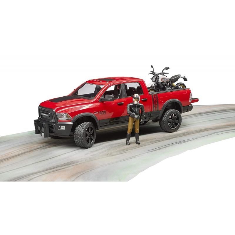 Terénne auto RAM 2500 Power Wagon s Ducati Scrambler BRUDER 6 Terénne auto RAM 2500 Power Wagon s Ducati Scrambler BRUDER 6